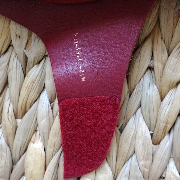 Pedro Garcià red suede studded ankle booties 37.5 - Picture 8 of 11